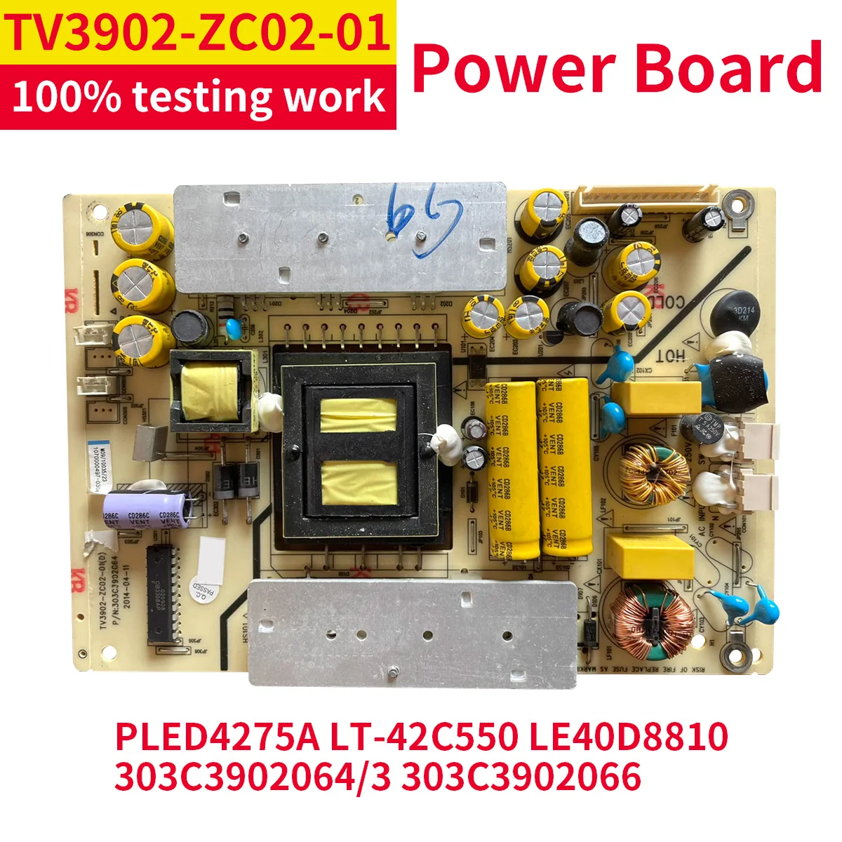 Good working TV3902-ZC02-01 TV3902-ZC02-01(D) 303C3902064/3 303C3902066 Power Board for LE40D8810 PLED4275A D40MF7090