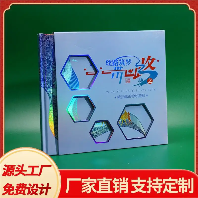 

Belt and Road Silk Road Dream Building Banknotes Coins Stamps32A Commemorative Collection Book Foreign Currency Coins Stamps Ban
