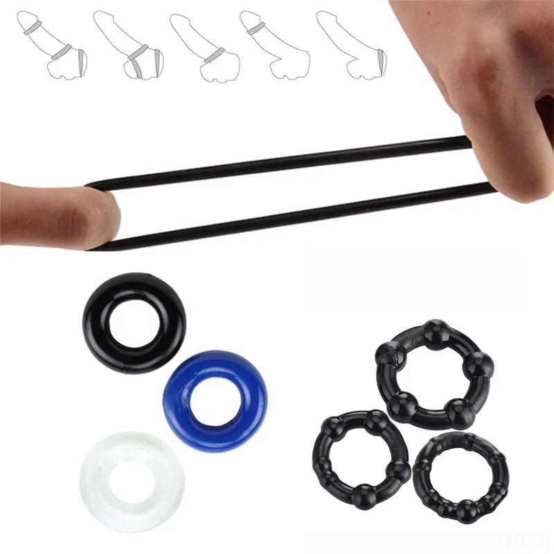 Erwachsene Lieferungen 3 Teile/satz Cock Ring Verzögerung Ejakulation Penis Ring Dick Erweiterung Stärkere Erektion Sex Spielzeug für Männer Penis Ring18