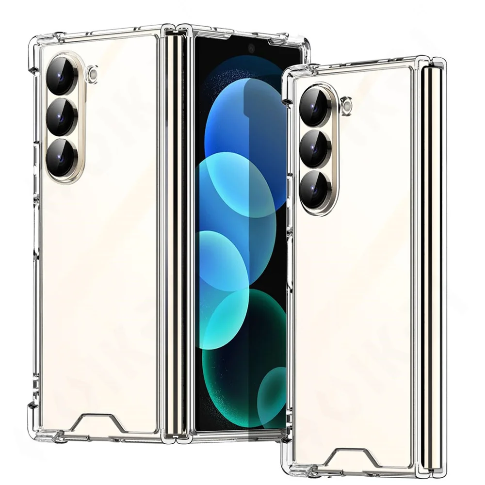 Case For Samsung Galaxy Z Fold 6 5 4 4G 5G  Silicone Soft Transparent TPU Clear Protection Cover Funda Shell