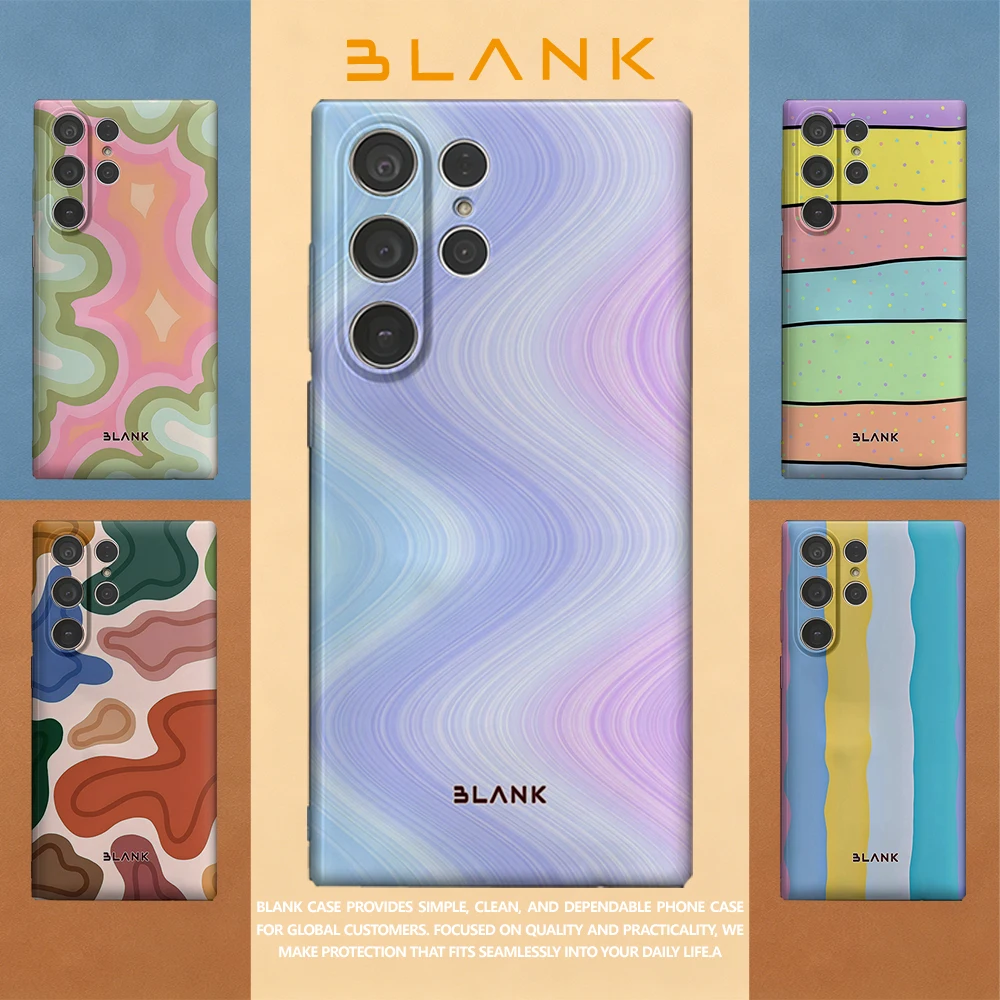 Pastel Wave Swirl For Samsung Galaxy S26 S25 S24 A56 A36 Phone Case Protection Cover for Women Girl Blank