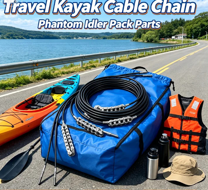 Kayak Modification Phantom Drive Idler Cable Chain Spare Transmission Cable for Pedal‑Powered Kayak System Replacement Hardware