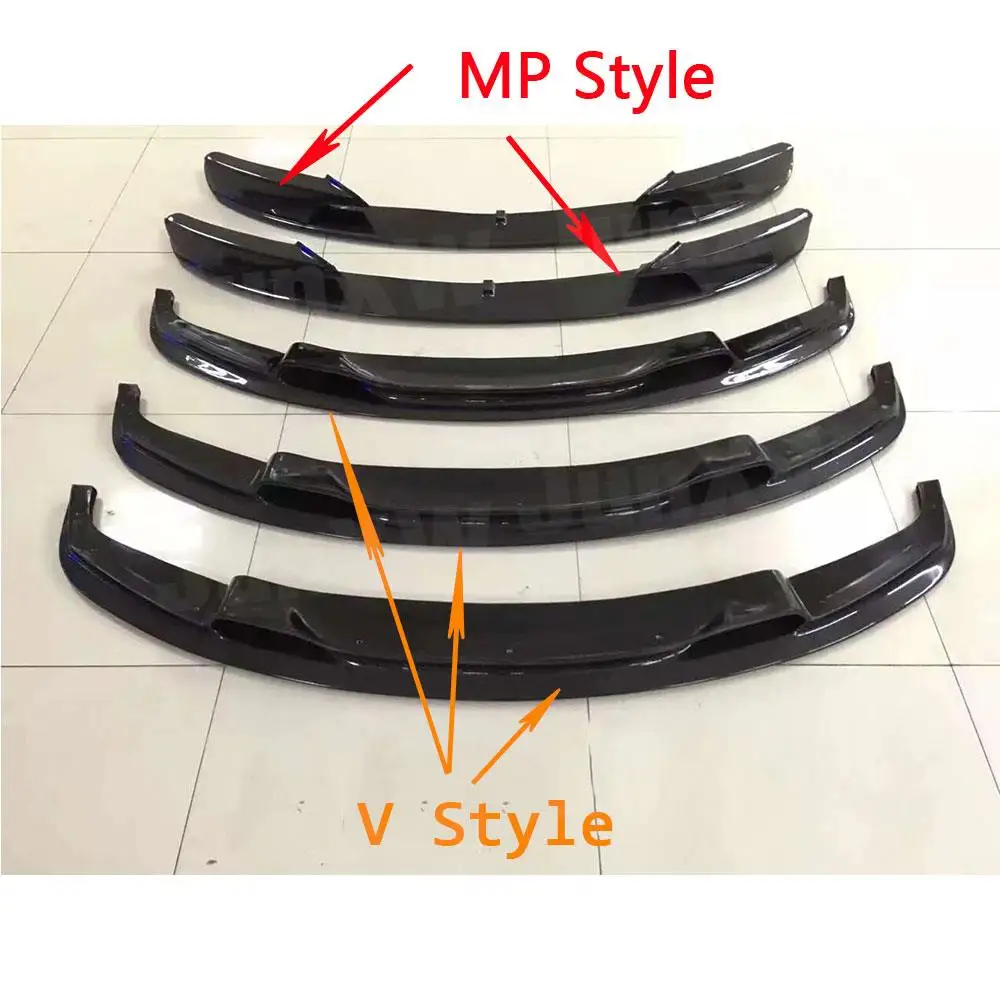 ألياف الكربون الجبهة حافة مصد السيارة المفسد لسيارات BMW 3 Series F30 F35 M Sport 320i 325i 328i 330i 335i 2012-2018 الوفير الذقن مجرفة #6