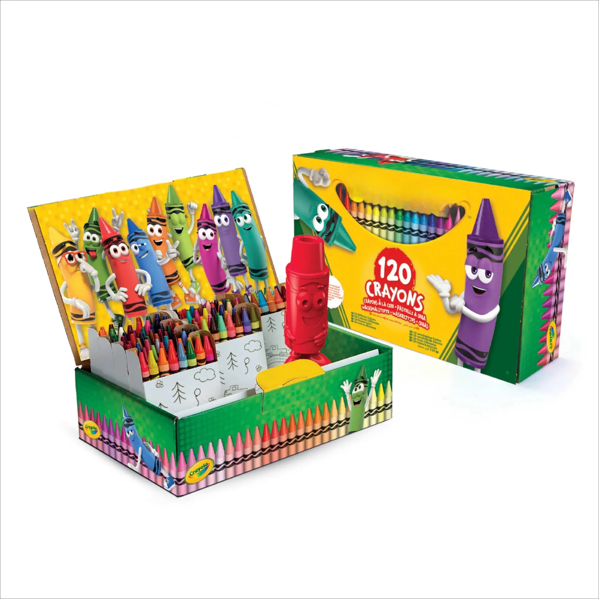 Caja de crayones gigantes Crayola, 120 colores