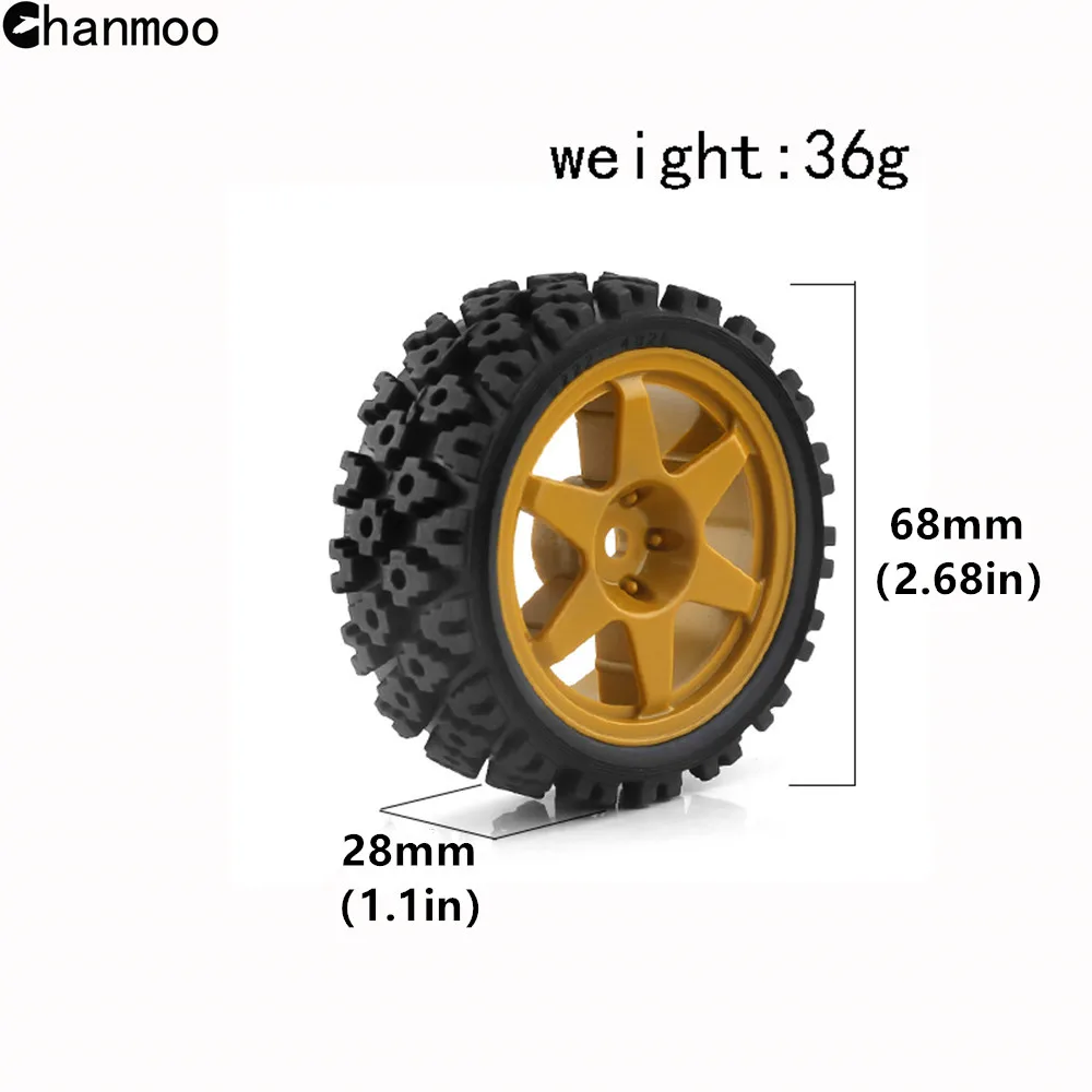 1/10 RC Racing Car Wheels Rally Tyre On Road Tires 12mm Hex for 1:10 RC Car Tamiya XV01 XV02 TA06 TT01 TT02 PTG2 144001 A959 HPI