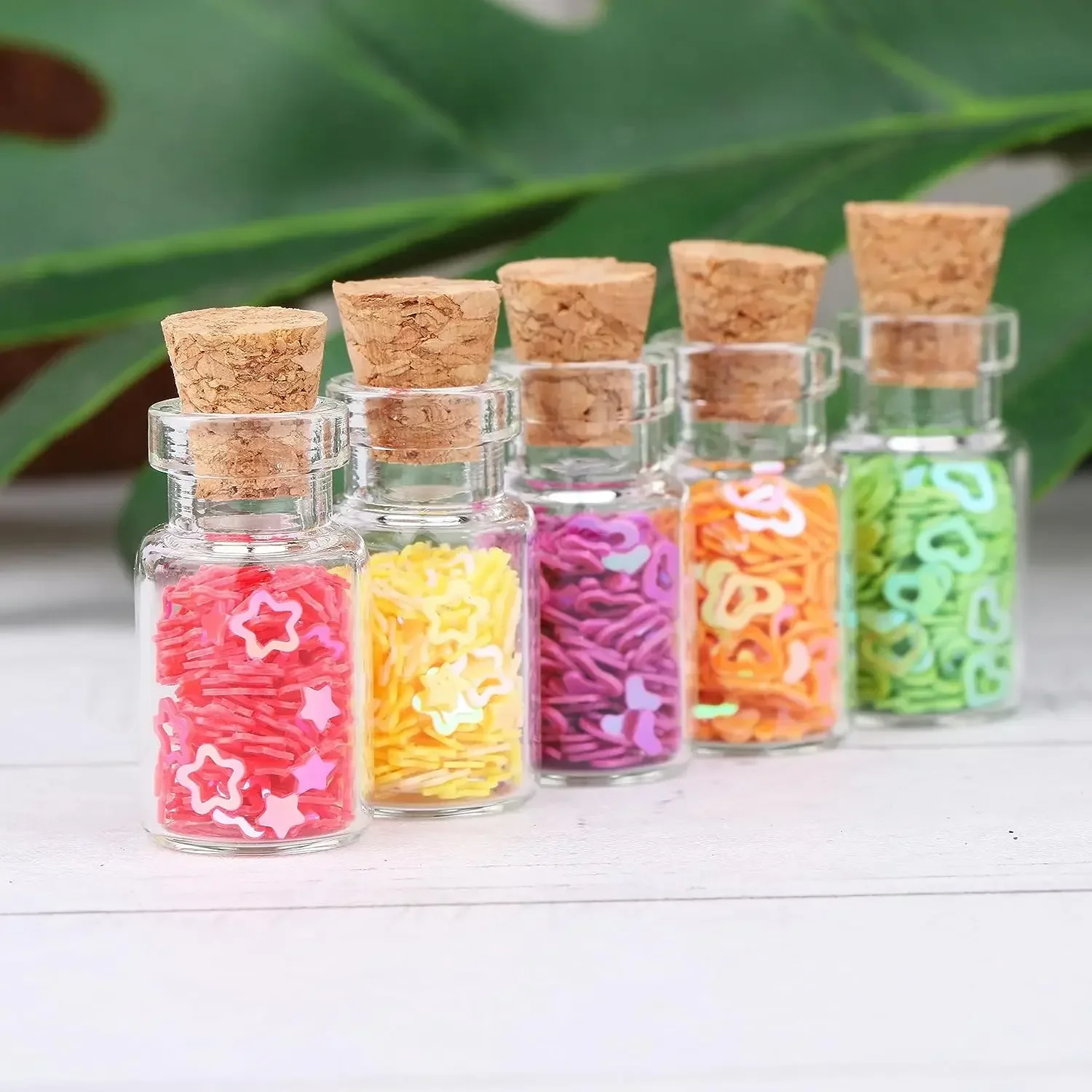 10/100Pcs Mini Transparent Glass with Cork DIY Art Craft Message Bottle 1ml Empty Wishing Bottles Xmas Wedding Party Decoration