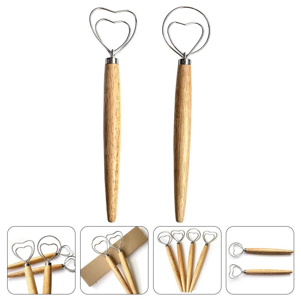 

2pcs Dough Hand Mixer Stainless Steel Coil Blender Baking Tool For Kitchen Eggs Sauce Batter Dough Ergonomic Handle Lightweight