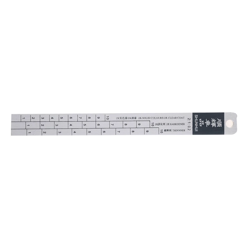 M6CF Standard Paint Ruler Paint Ratio Ruler Paint Mixing Ruler Dipstick Scale Ruler Paint Mixing Tool Ruler Paint Tool
