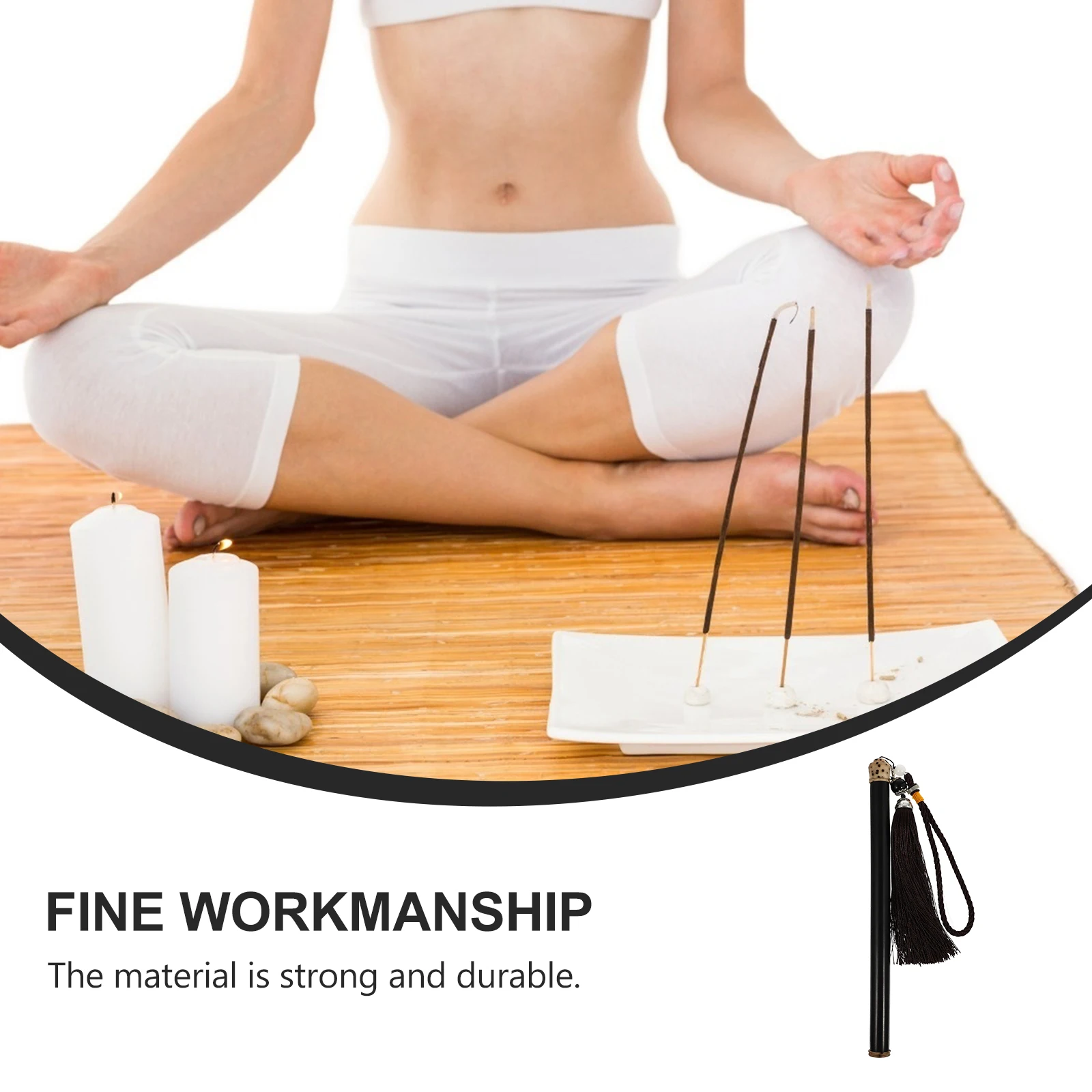 

1Pcs Stylish Incense Stick Holder Retro Portable Wooden -Stick Tube Fine Texture Incense Stick Tube -Stick Storage Container