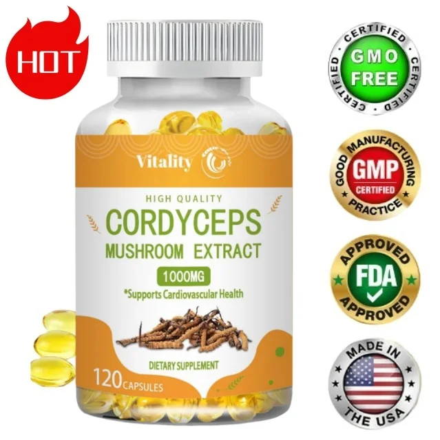 Vitality Natural Cordyceps Extract, Health Capsules with Free Shipping | Body Immunity | Anti-fatigue