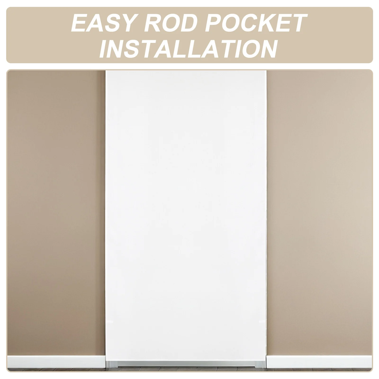 White Sheer Curtain Semi Transparent Window Panel Light Filtering Drapes for Bedroom Living Room Kitchen Balcony