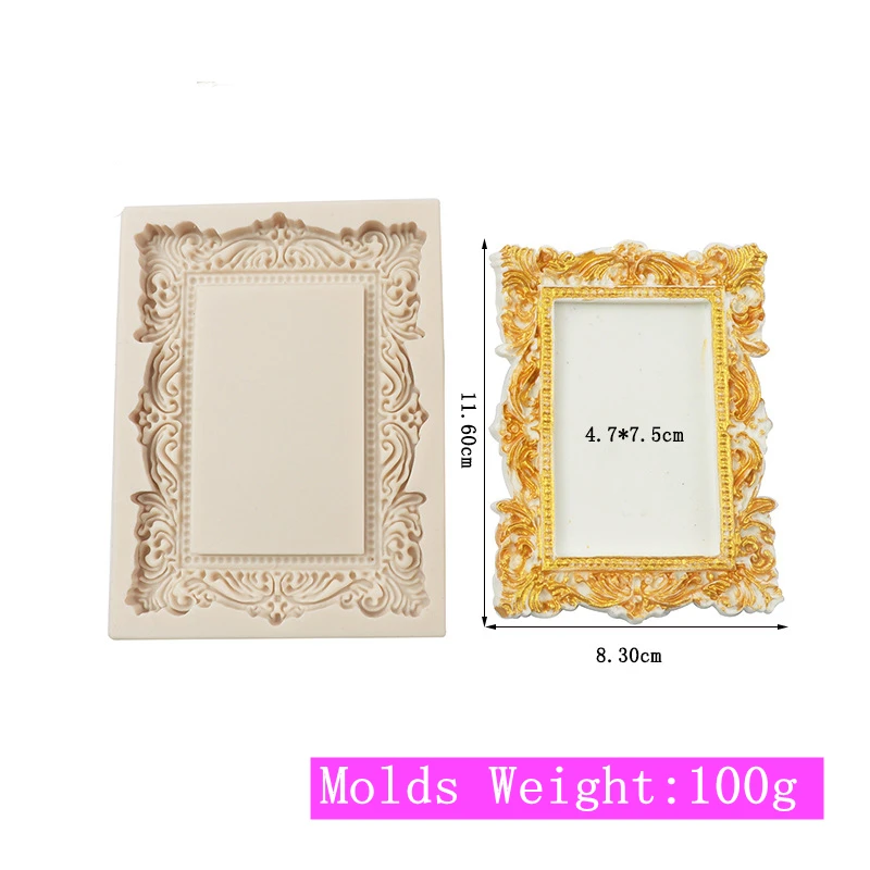 Photo Frame Chocolate Silicone Fondant Mold For Cake Decorating Cookie Baking Gumpastes Moulds Oven Available And Resin Art