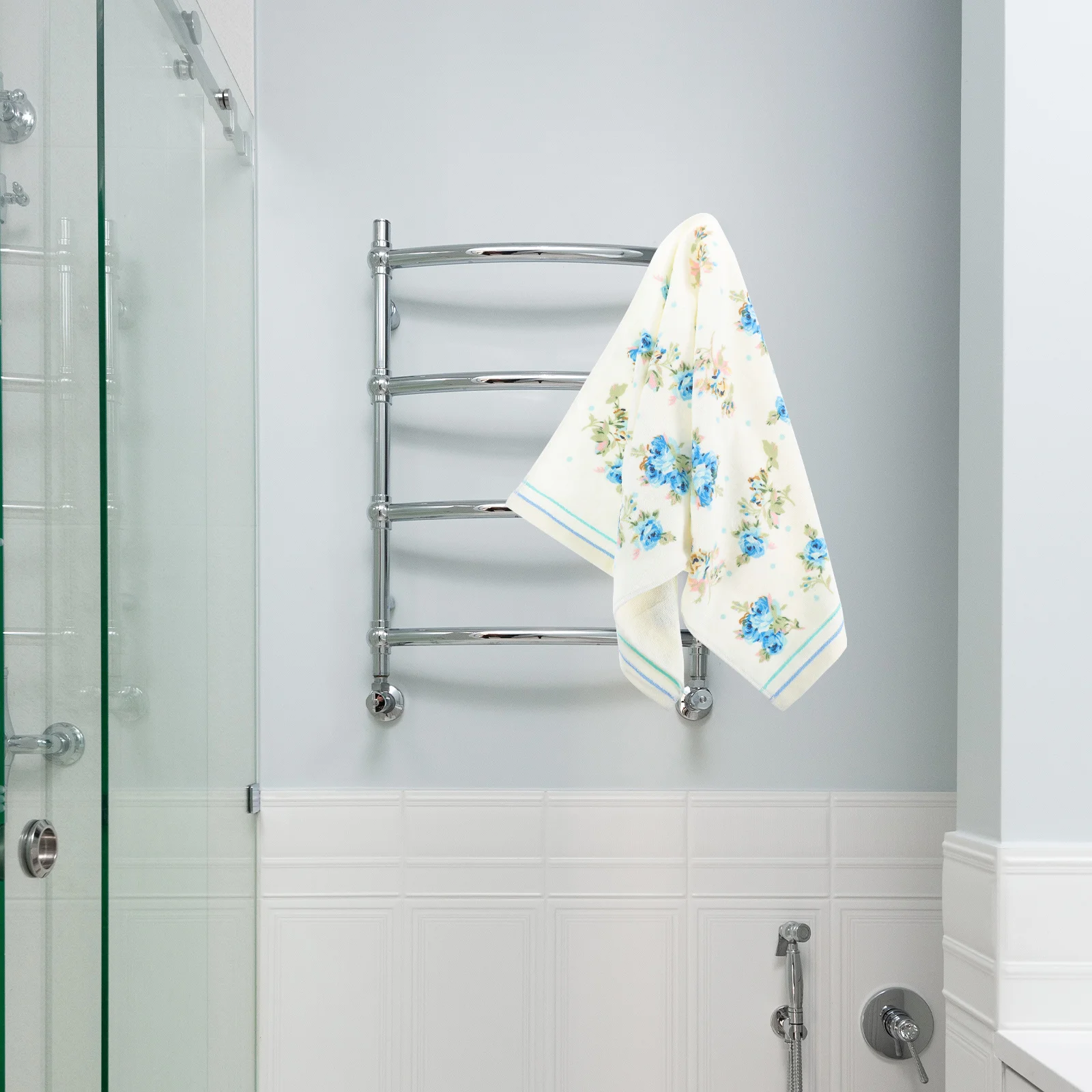 

Cotton Rose Flower Hand Towel Soft Absorbent Bathroom Face Towels Bathroom Accessories Beautiful Floral Design