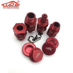 Upgrade Front Rear Hex Hub Extended Shaft & Wheel Nut Cap Set for 1/5 Rc Car HPI ROFUN ROVAN KM BAJA 5B 5T 5SC Buggy Truck Parts