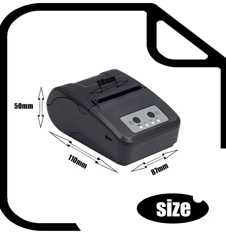 Imagem -06 - Mini Impressora Térmica Portátil do Recibo do Oem Impressora Handheld Inkless para o Bolso Usb Wifi Bluetooth