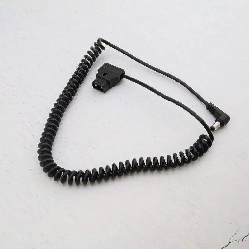 K3NB D-Tap to DC5521 Coiled Spring Power Cable for Bmcc Bmpc Cameras Lightweight Wire