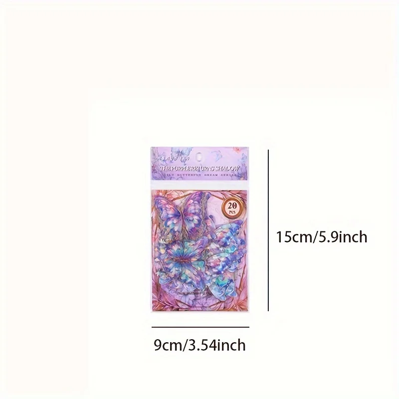 1pc, retro butterfly sticker set, self-adhesive, waterproof, suitable for accessory gift boxes