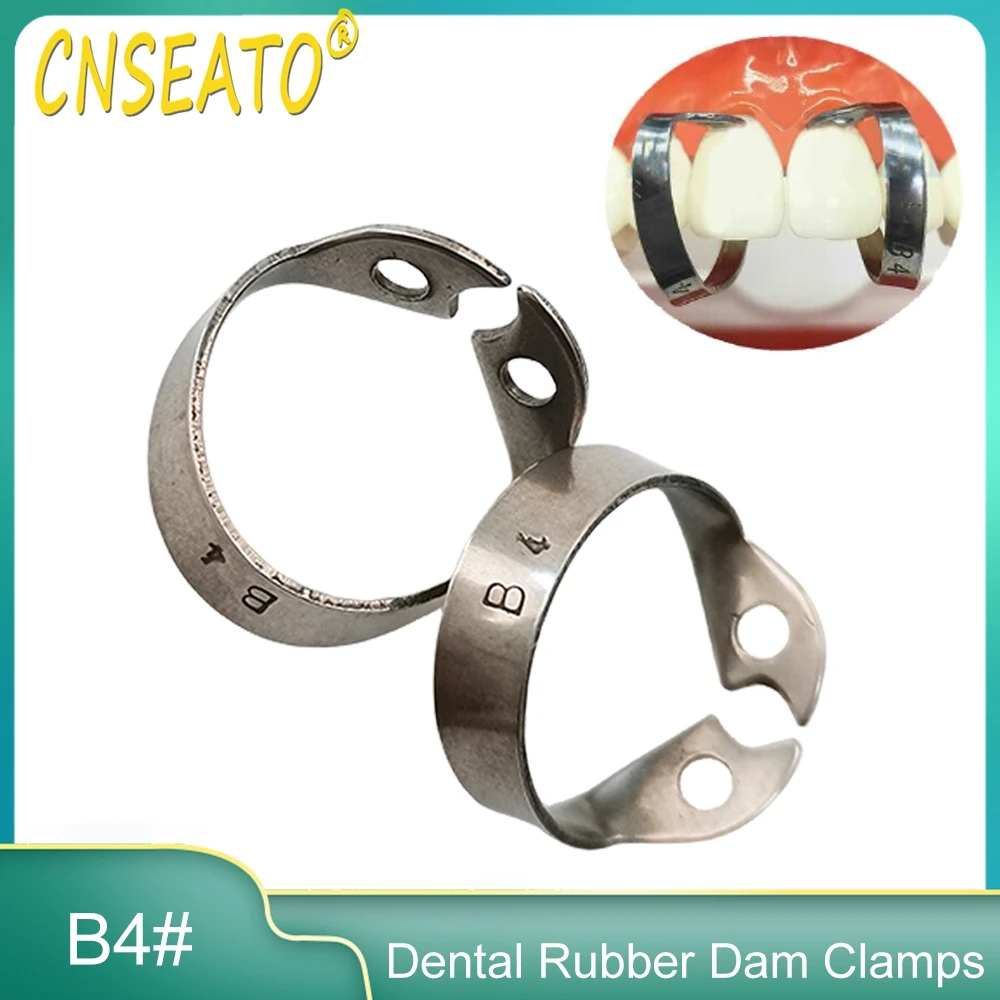 

Dental Rubber Dam Clamps B4# Endodontic Restorative Dam Clip Stainless Steel Retractor Anterior Teeth Orthodontic Instrument