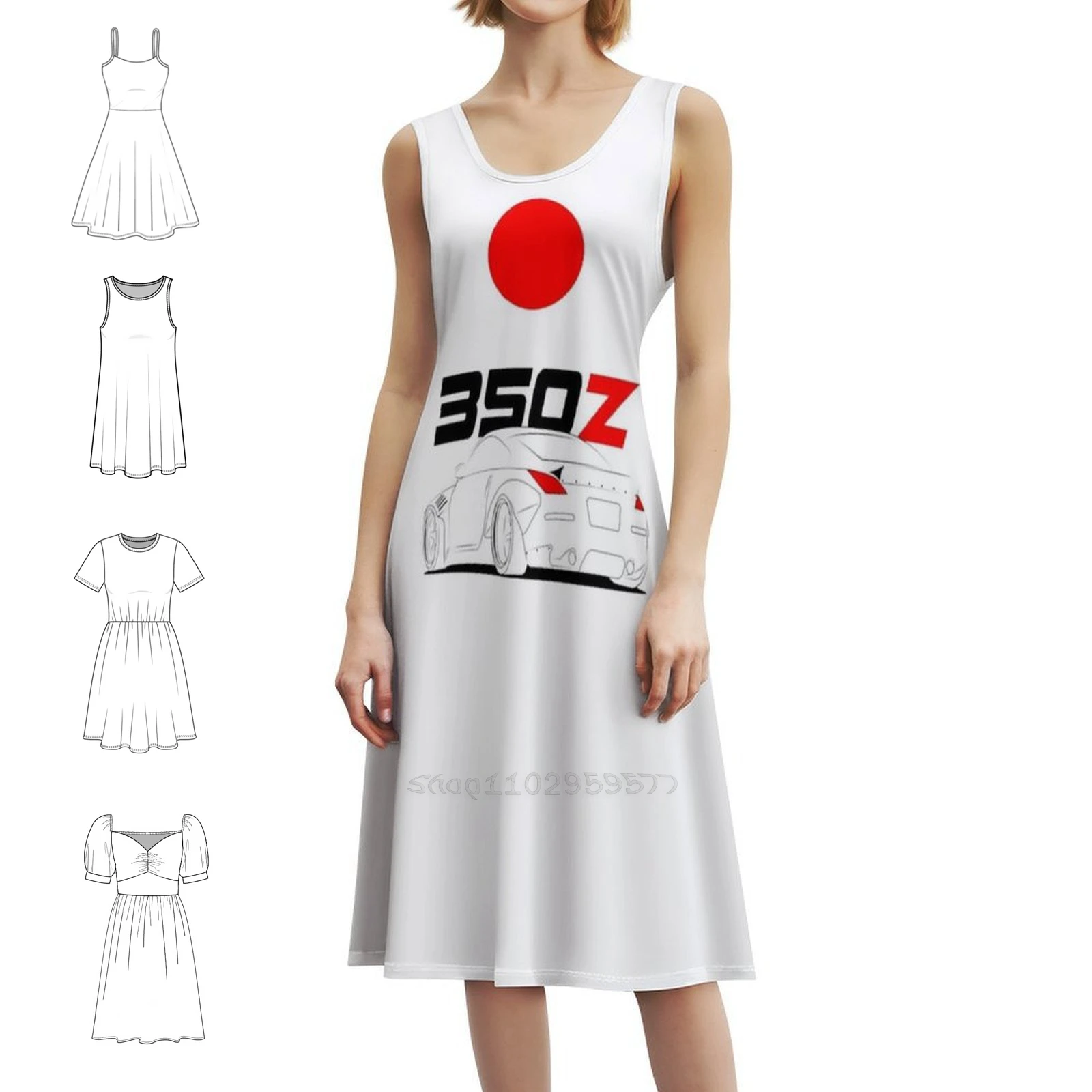 350Z فستان على الطراز الكوري للنساء فستان كاجوال أنيق للحفلات أو الارتداء اليومي Drif الانجراف Driftcars Driftlife الملابس النسائية #1