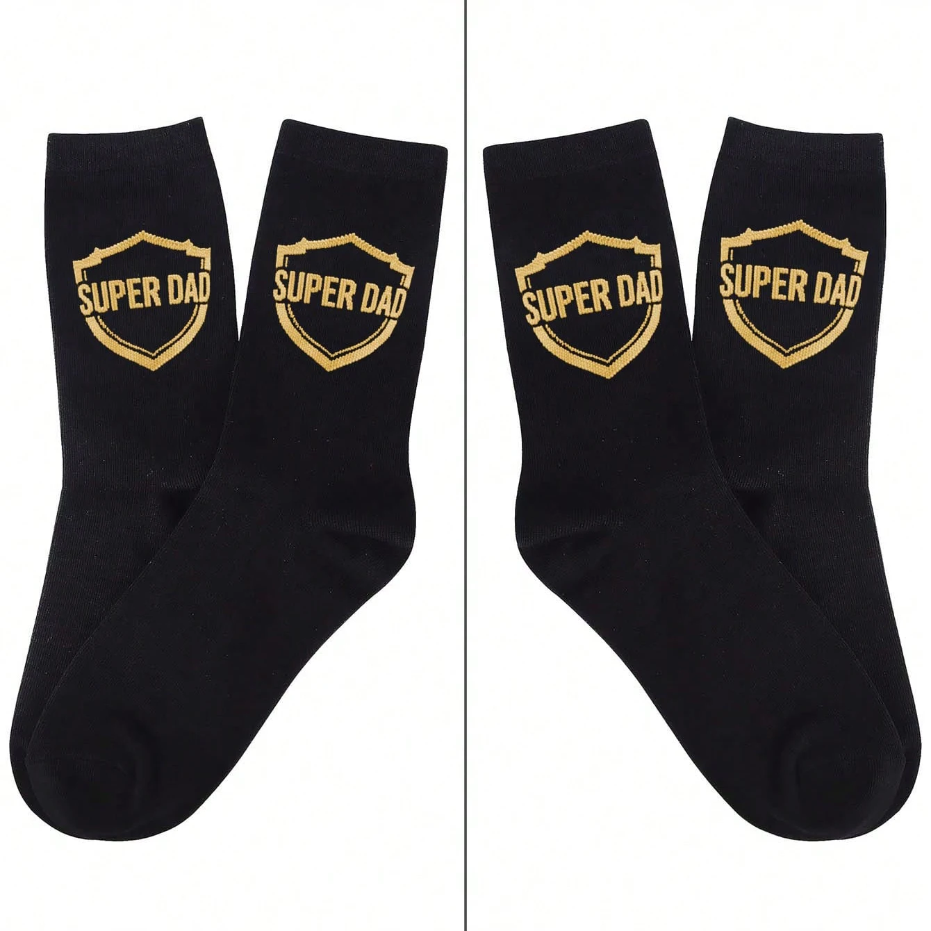 A Pair of Men's Mid-Calf Socks with a Theme of Honoring Fathers, Featuring a Simple yet Playful Style, Perfect as a Gift for Father's Day, Birthdays, and Other Occasions. - view 6
