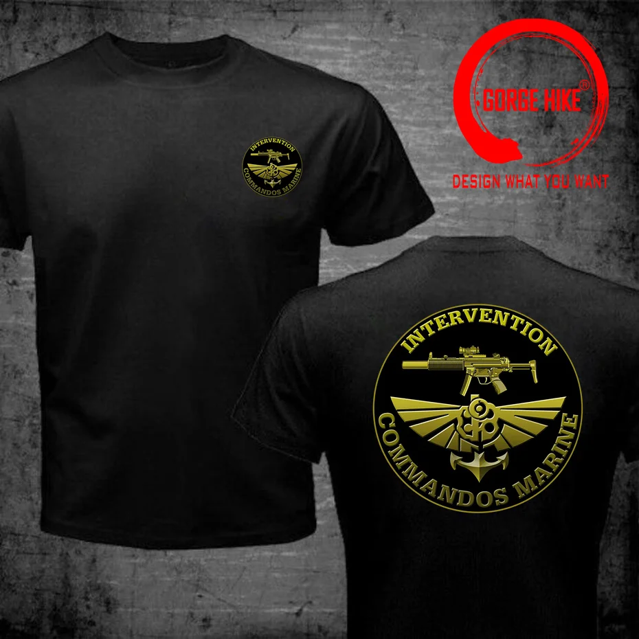 French Marines CTLO Special Forces Counter Terrorist Commandos Marine T Shirt 2 Sides Print Casual Tee Shirt Euro Size T-Shirt