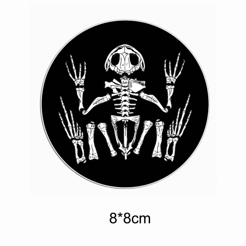 5PCS/10PCS Wholesales Gothic Frog Skeleton Stickers Minimalist Bone Art Decals Matte Pegatinas For Laptop Phone Case Car Luggage