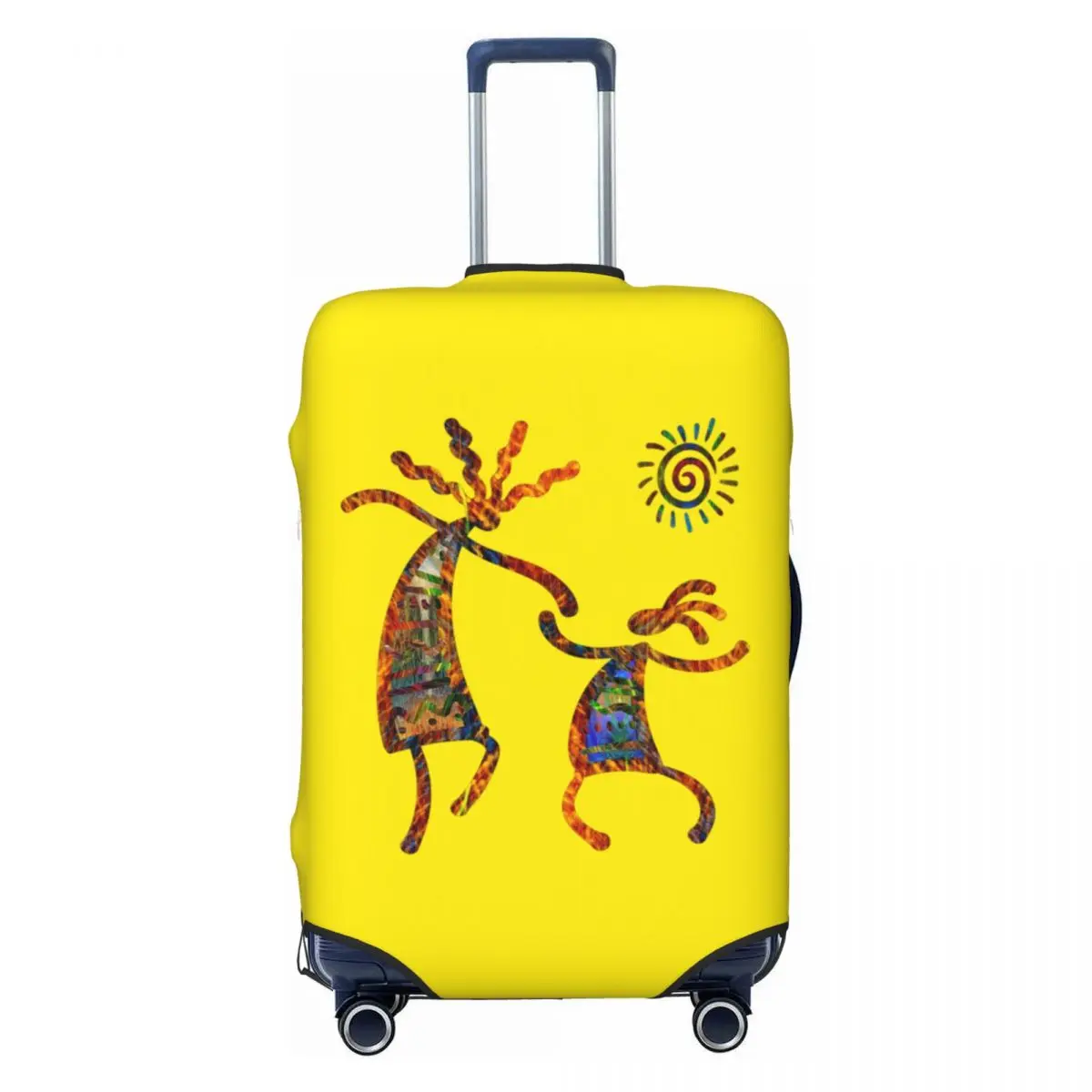 Housse de protection élastique pour valise de voyage, personnalisée, drôle, Tribal africain, amérindien, Kokopelli