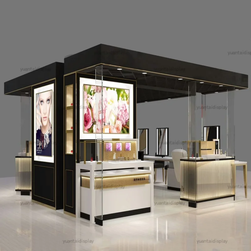 Custom. beauty kiosk Cosmetic Stand Display Stand Makeup Store Cosmetic Kiosk Cosmetics Kiosk Shopping Mall