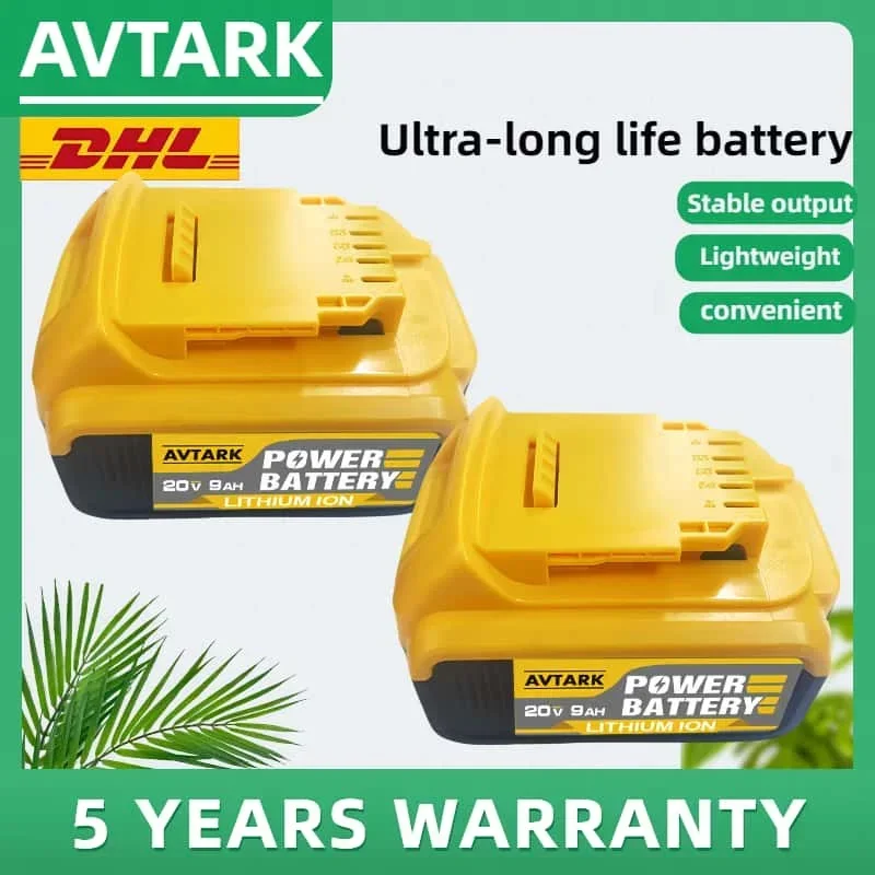 For DeWalt DCB203 Li ion Battery 20V 9Ah Replacement18v 20Volt Max Lithium Ion Batteries DCB206 DCB205 DCB204 DCB200Power Tools