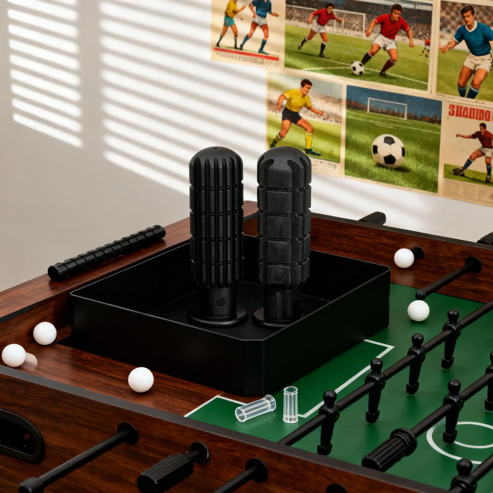 

1Pair Foosball Handle Replacement Plastic Anti-Skid Table Football Machine Grip Sturdy Foosball Table Parts Nonskid Handles