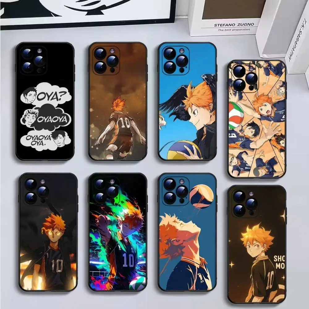 

Haikyuu Oya Volleyball Phone Case For iPhone16,15,14,13,12,11 Plus,Pro Max,XS,X,XR,SE,Mini,8,7,Soft Black Cover
