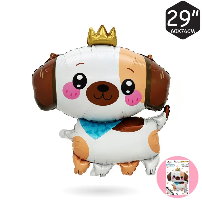 Cartoon Katze Hund Folienballons Kawaii Kätzchen Welpen Tierballons für Kinder Jungen Mädchen Geburtstagsparty Babyparty Deko-Zubehör – Detail 3