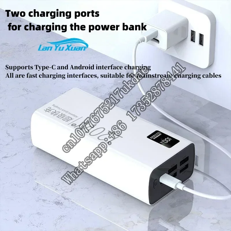 120W super fast charging 100000 mAh power bank with 100% sufficient capacity for mobile power supply for various mobile phones