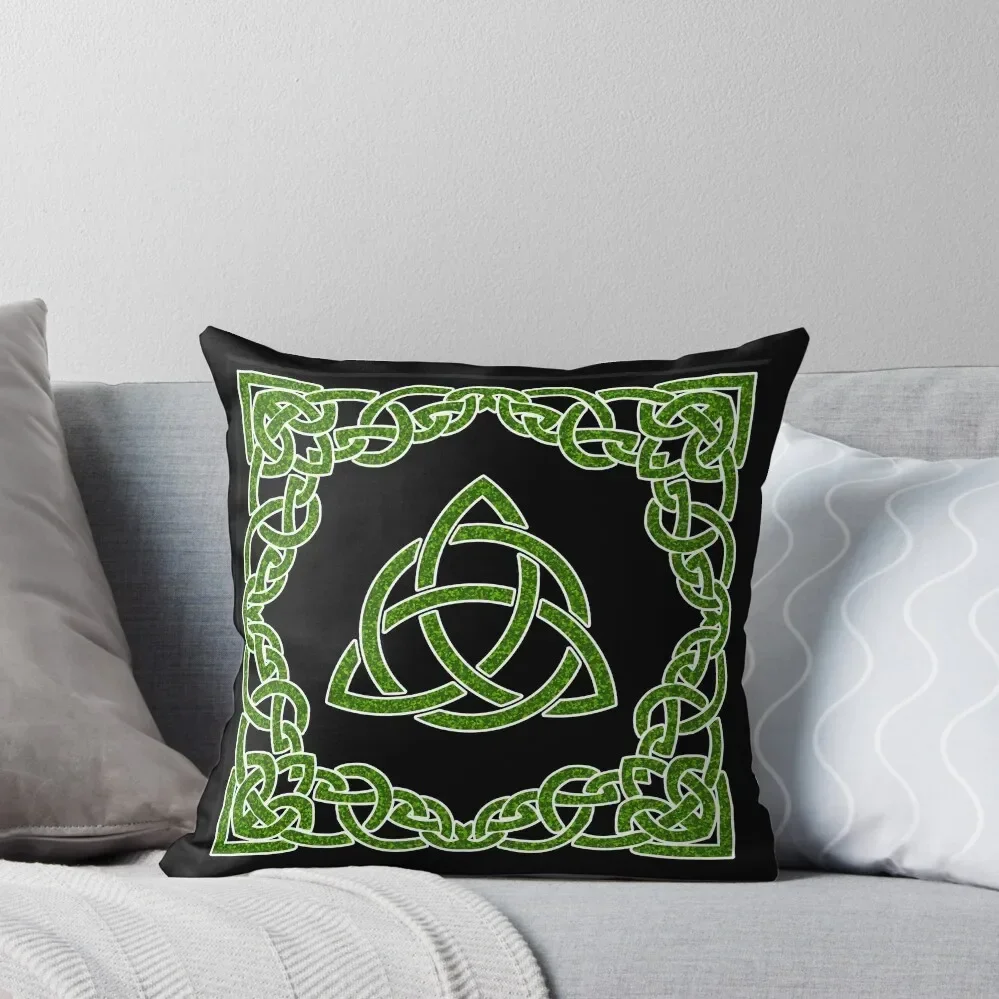 

Triquetra - Celtic Trinity Knot - Pagan and Christian Religious Symbol - Triple Goddess Throw Pillow Custom Cushion pillow