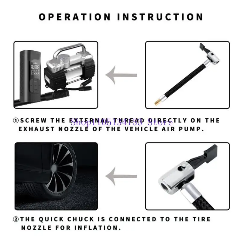 HG89 إطار تضخيم خراطيم الإطارات تضخيم أنبوب مضخة إطارات إطارات إطارات سريعة محول تشاك التضخم لدراجة الدراجات النارية للسيارة