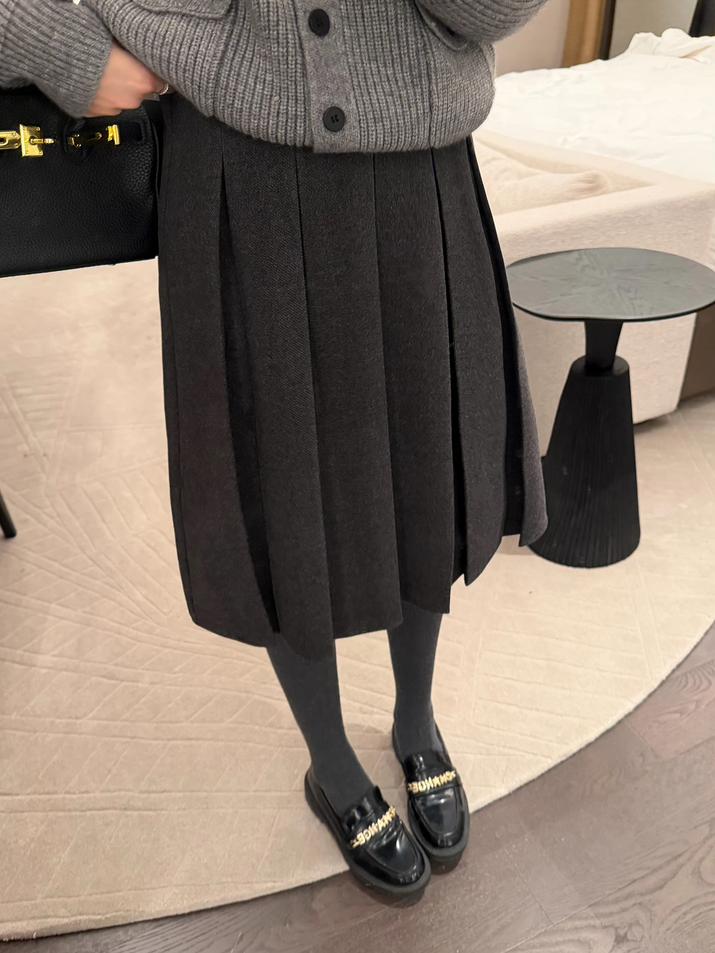 

Новинка: Юбка Benxe Cry ey A-Line с высокой талией, из смесовой ткани (шерсть, полиэстер, нейлон, вискоза), для повседневной носки и офиса.