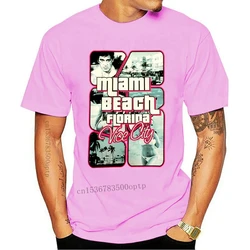 Mens Clothes Miami Beach T-Shirt Acid-Wash Souvenir Vacation Scarface Vice City Sizes S-3Xl 2Xl 37Xl Tee Shirt