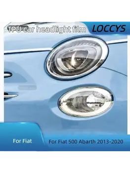 適用於菲亞特500 Abarth 2013-2020款汽車大燈保護膜煙燻黑TPU透明保護貼紙配件 10 最佳銷售 阿巴斯配件 - №10