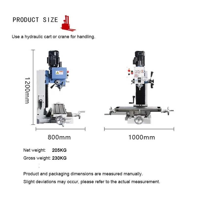 Gear Head Bench Milling Drilling Machine Column Drilling Machine Milling Machine ZX16 ZX32