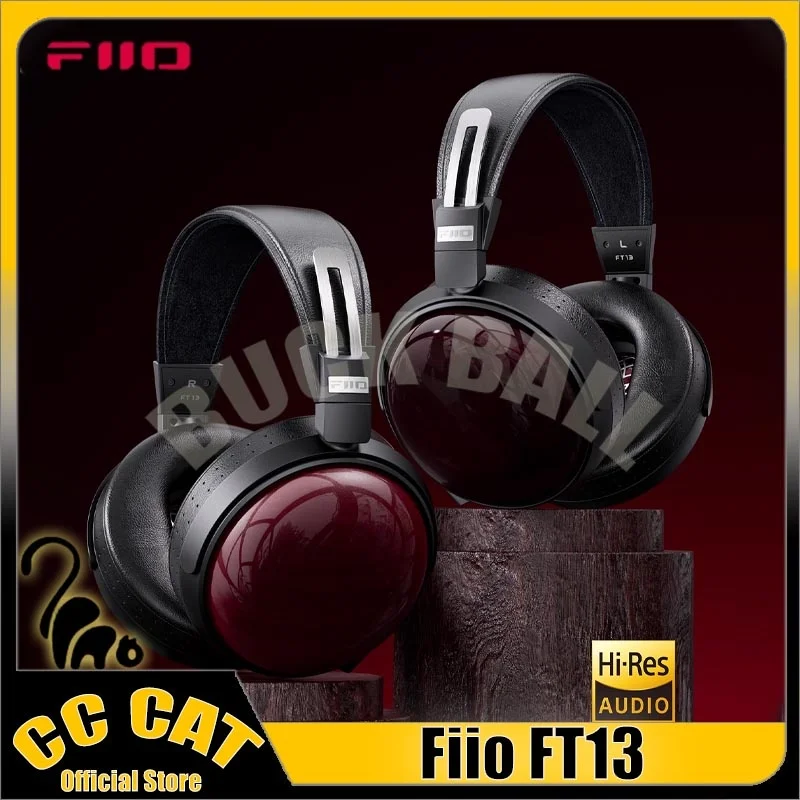 

FiiO FT13 Headphone HIFI Wired High Fidelity Purple Heart Wood 60mm Dynamic Portable Closed-Back Headsets Earplugs Custom Gift