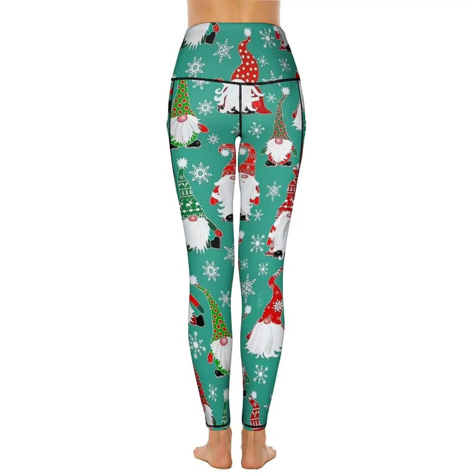 Natal gnomos leggings sexy festivo gonks push up calças de yoga doce elástico leggins senhora personalizado fitness esporte legging