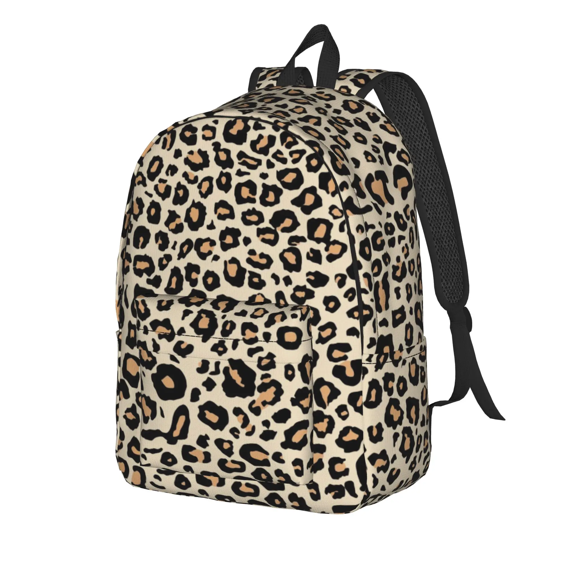 Leopard Animal Print Backpack for Men Women Teenage Student Business Daypack Big Cats Spot College Canvas Bags Durable