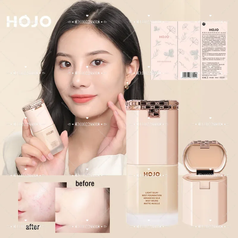 

HOJO 2 In 1 Base Face Liquid Mist Foundation Cream Full Coverage Concealer Oil-control Silly Smooth Longlsting Makeups Cosmetics