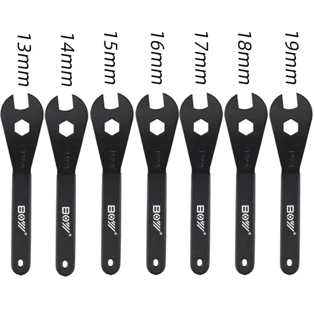 

2mm Bicycle Hub Cone Wrench 13/14/15/16/17/18/19mm Open Cone Wrench Bicycle Wheel Pedal Repair Tool