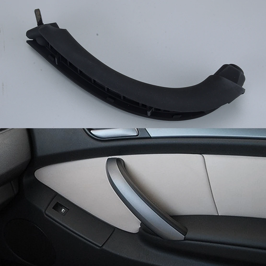 

51418265078 Car Front Right Inner Door Side Pull Handle Panel Fit for BMW E53 X5 1999 2000 2001 2002 2003 2004 2005 2006 Black