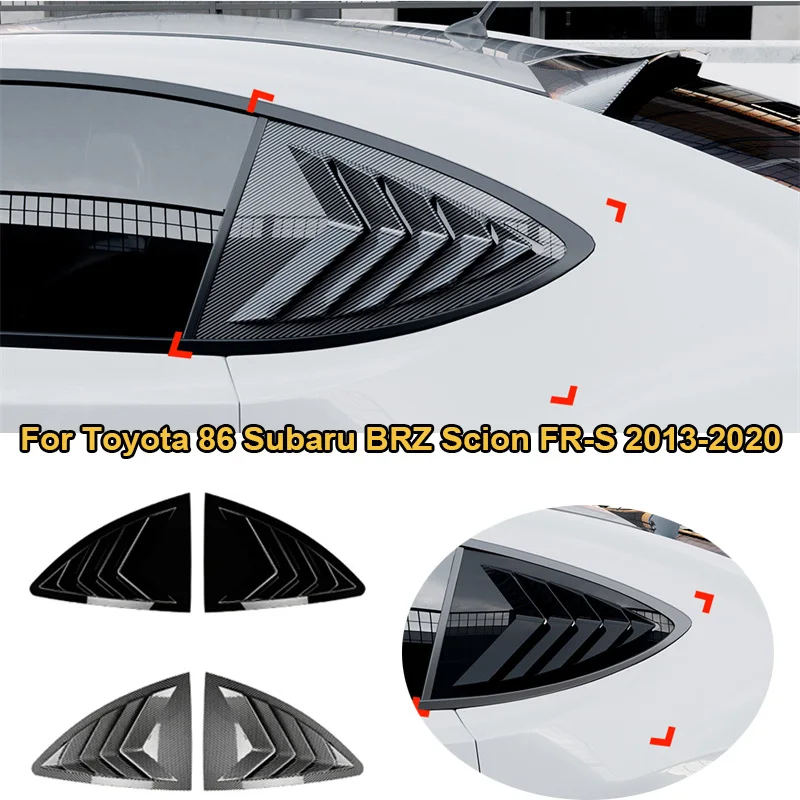 Glanzend Voor Toyota 86 Subaru BRZ Scion FR-S 2013-2020 2019 Driehoek lamel haaienkieuw vormige achterruit decoratieve raam vent