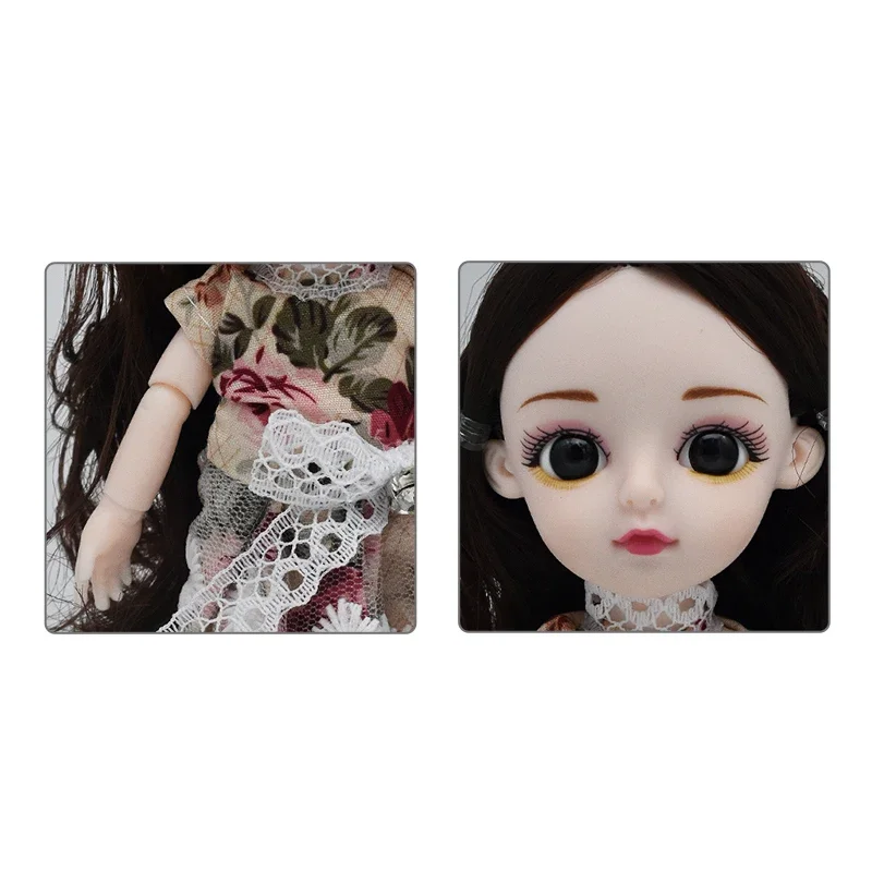 1/12 ตุ๊กตาBJD Joint Movableจําลองตุ๊กตาตัวเลข 16 ซม.Bodyชุดกระโปรงรองเท้าเด็กเล่นของเล่นสาวของขวัญ