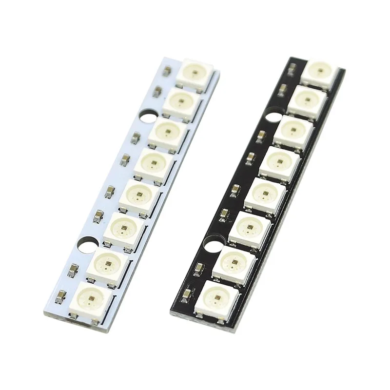 10pcs 8Bit Channel WS2812 5050 RGB 8 LED Light Built-In Full Color-Driven Development Board Strip Driver Board for Arduino