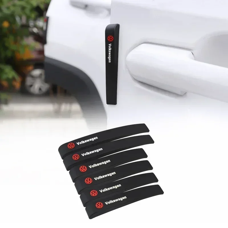 

6Pcs Rubber Strip Car Door Anti Collision Protective Sticker For VW GTI Golf 6 7 8 Polo Passat B6 Tiguan T-ROC Arteon Bora Jetta