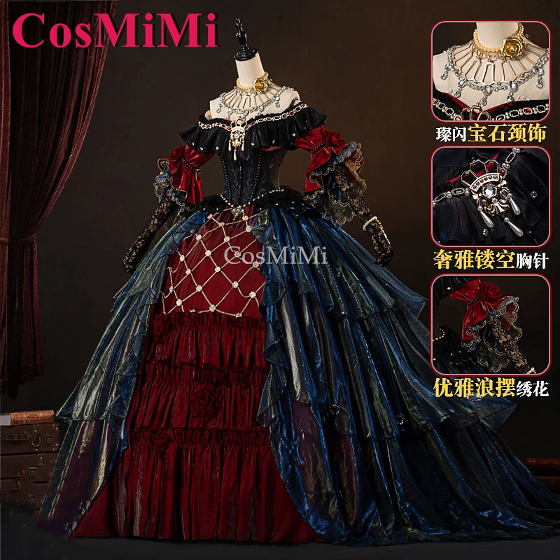 

CosMiMi Game Identity V Mary/Bloody Queen Cosplay Costume New Skin Elegant Red Black Formal Dress Carnival Role Play Clothing